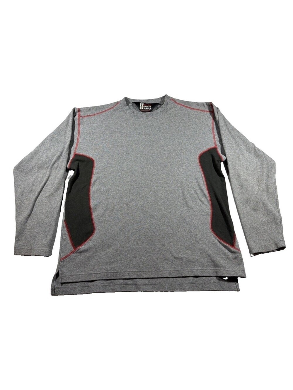 FireZero Oil & Gas Safety Supply FR Crewneck Shirt Grey Red Size XL 0187